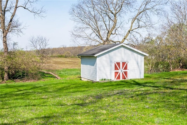 view of shed