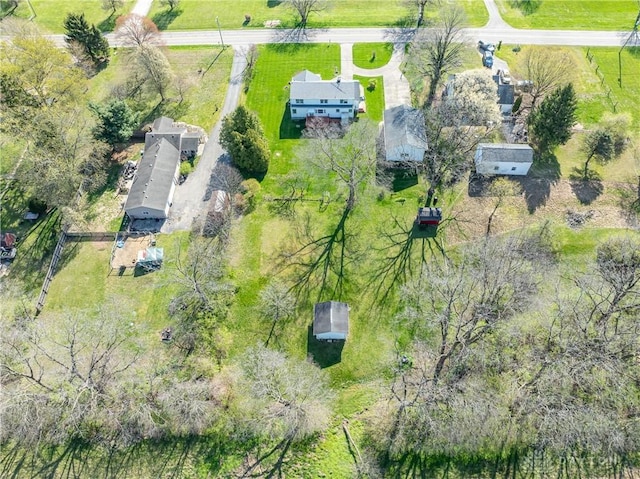 aerial view featuring a rural view