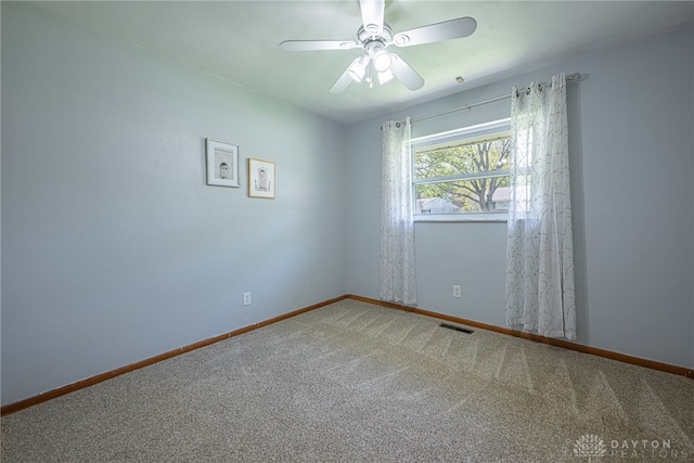 4600 Wing View Ln, Kettering, OH 45429 - carpeted empty room featuring baseboards and a ceiling fan