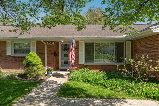 4600 Wing View Ln, Kettering, OH 45429 - entrance to property with brick siding and a shingled roof