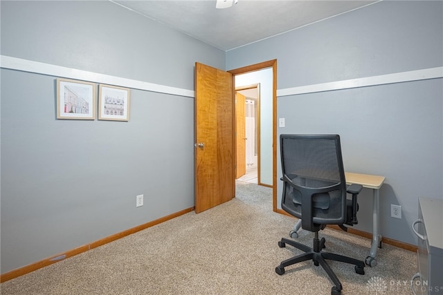 4600 Wing View Ln, Kettering, OH 45429 - home office featuring carpet and baseboards