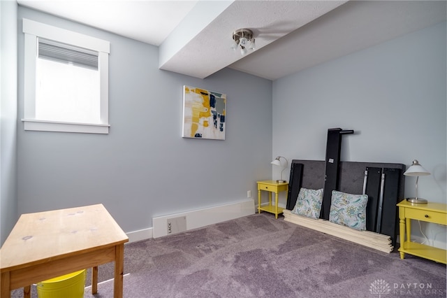 misc room with carpet flooring, baseboards, and visible vents