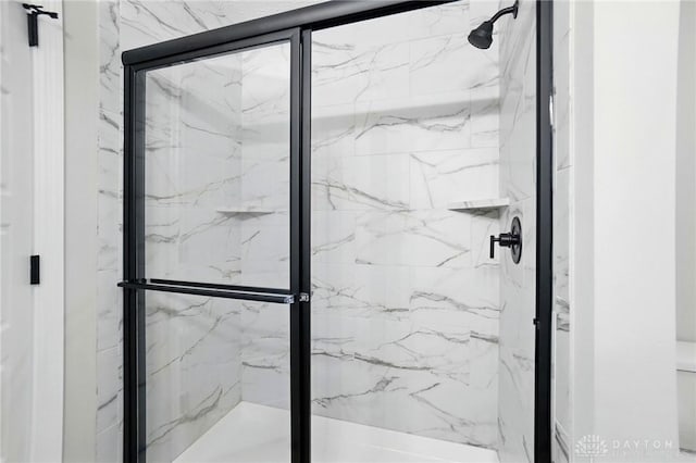 2067 Pine Forest Dr, Miamisburg, OH 45342 - full bathroom with a marble finish shower