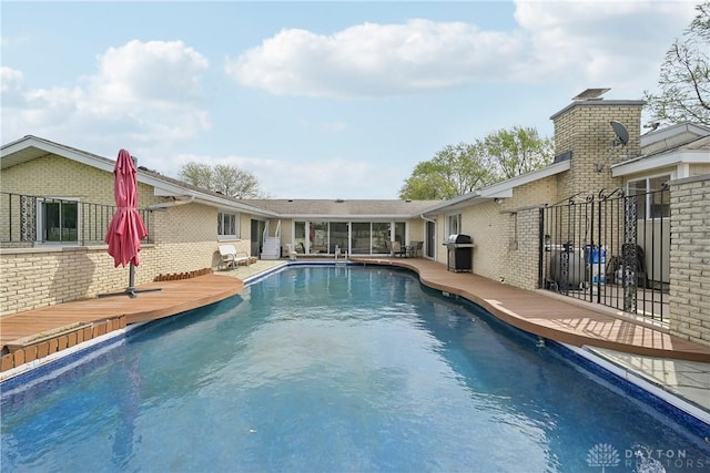 871 Van Eaton Rd, Spring Valley Twp, OH 45385 - outdoor pool featuring fence and grilling area