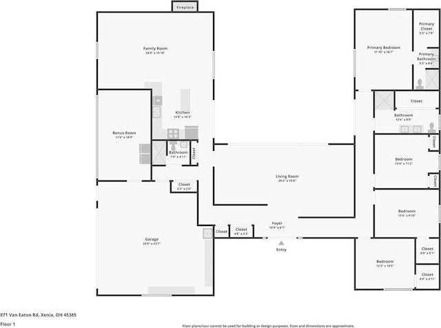 871 Van Eaton Rd, Spring Valley Twp, OH 45385 - floor plan