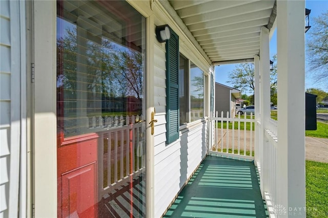 balcony with covered porch