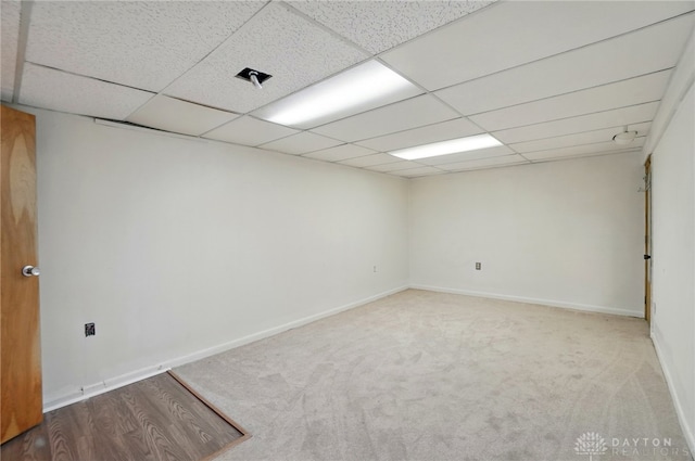 38 Homeview Dr, Harrison Twp, OH 45415 - carpeted spare room with baseboards and a paneled ceiling