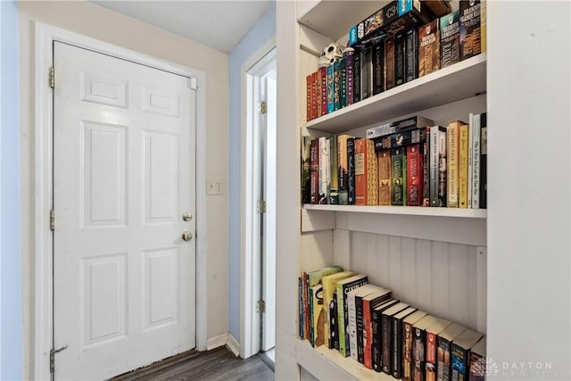 interior space featuring wood finished floors