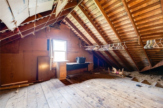 view of attic