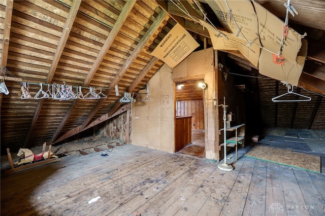 view of attic