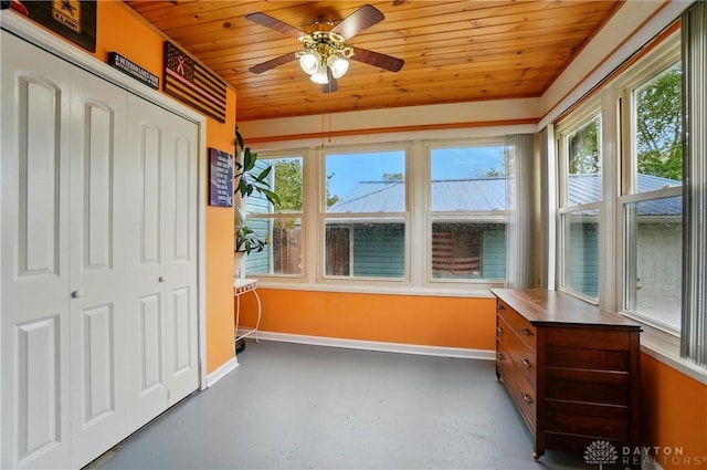 unfurnished sunroom with a wealth of natural light
