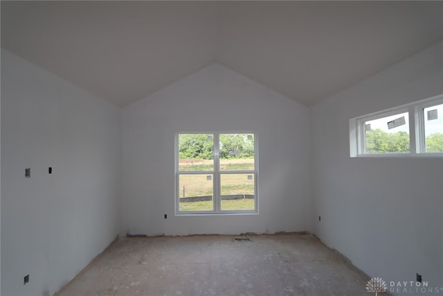 2885 Sky Crossing Dr Unit 56, Beavercreek, OH 45434 - spare room featuring vaulted ceiling
