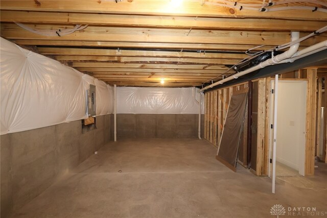 2885 Sky Crossing Dr Unit 56, Beavercreek, OH 45434 - unfinished below grade area featuring electric panel