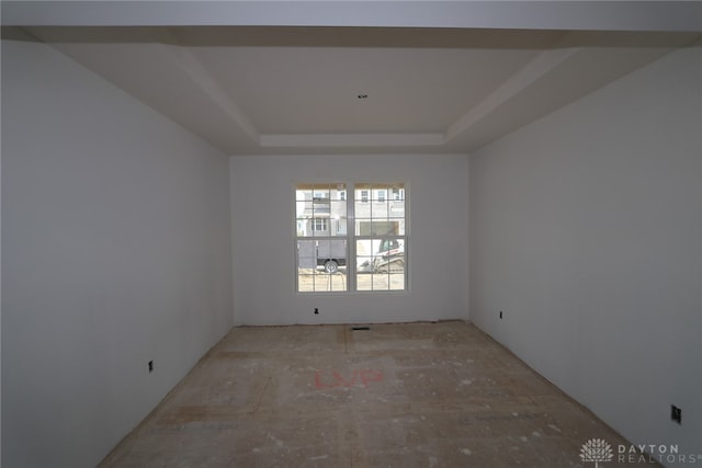 2014 Glen Valley Dr Unit 218, Washington Twp, OH 45458 - spare room featuring a tray ceiling