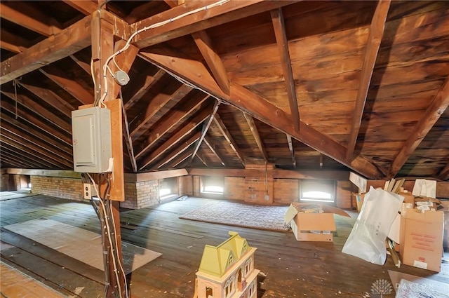 view of attic