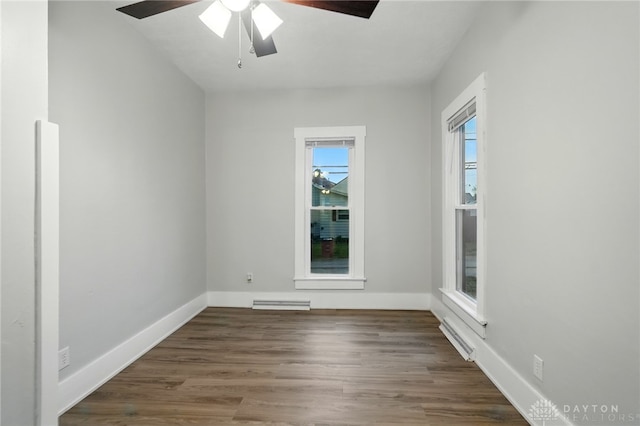 131 Hamilton St, West Milton, OH 45383 - empty room featuring ceiling fan and wood finished floors