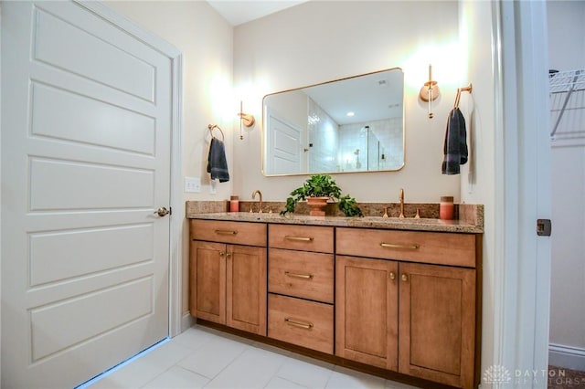 2725 Terraceview Cir, Beavercreek, OH 45431 - full bath featuring double vanity and tile patterned floors