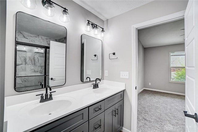 2061 Pine Forest Dr, Miamisburg, OH 45342 - full bath with a sink, baseboards, and double vanity