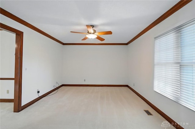 734 Pine Needles Dr, Washington Twp, OH 45458 - spare room with ceiling fan, a wealth of natural light, and baseboards