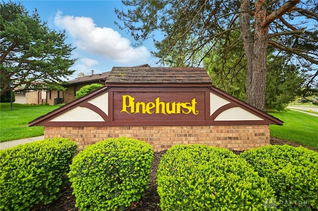 734 Pine Needles Dr, Washington Twp, OH 45458 - community / neighborhood sign featuring a lawn