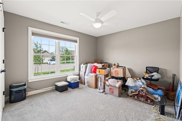 838 W Bentley Cir, Troy, OH 45373 - storage with visible vents and a ceiling fan