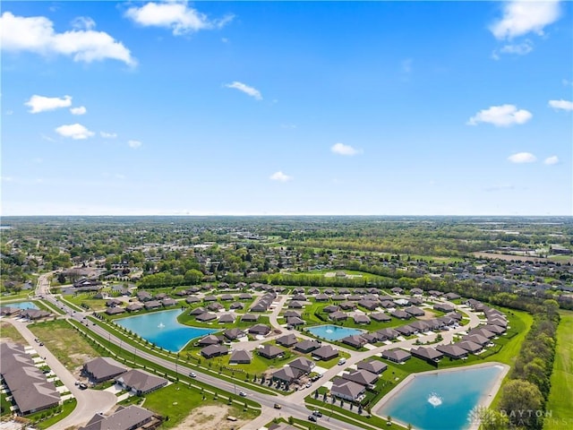 838 W Bentley Cir, Troy, OH 45373 - bird's eye view with a water view and a residential view