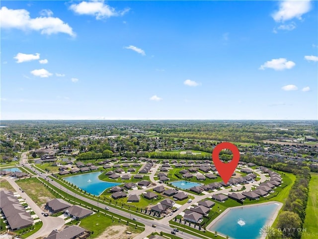 838 W Bentley Cir, Troy, OH 45373 - bird's eye view featuring a residential view and a water view