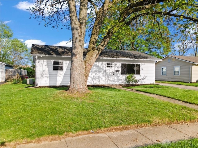 149 Poe Ln, Xenia, OH 45385 - view of front of property with central AC and a front lawn