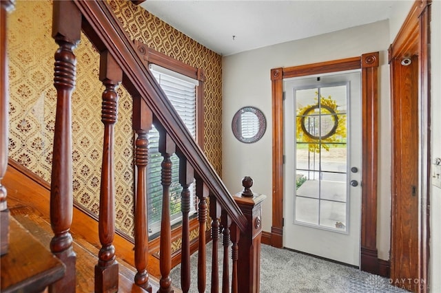 281 S Riverview Ave, Miamisburg, OH 45342 - foyer featuring baseboards and wallpapered walls