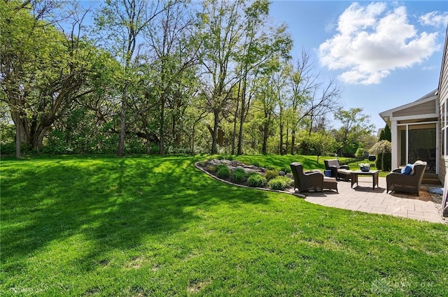 1152 Sarah Freeman Dr, Dayton, OH 45458 - view of yard with an outdoor living space and a patio area