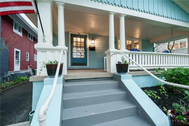 94 Patterson Rd, Oakwood, OH 45419 - entrance to property featuring covered porch