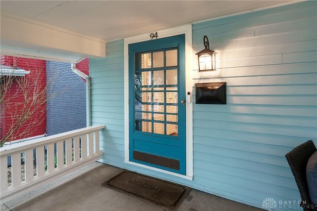 94 Patterson Rd, Oakwood, OH 45419 - doorway to property featuring covered porch