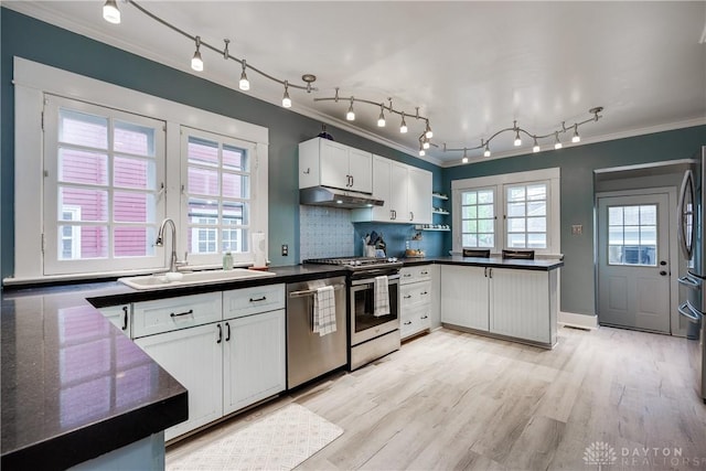 94 Patterson Rd, Oakwood, OH 45419 - kitchen featuring a sink, dark countertops, and stainless steel appliances