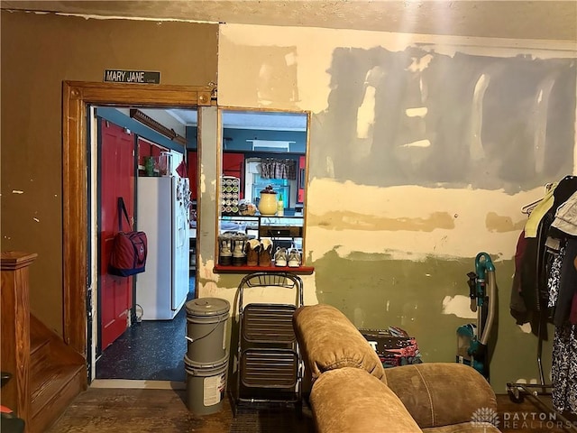 1615 Xenia Ave, Dayton, OH 45410 - basement featuring white fridge with ice dispenser