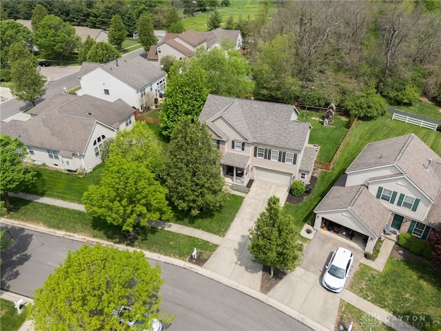 drone / aerial view featuring a residential view