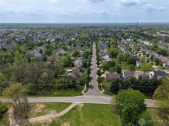 bird's eye view with a residential view