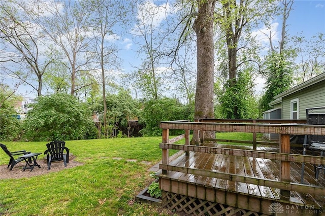 12 N Water St, Lebanon, OH 45036 - view of green lawn with a deck
