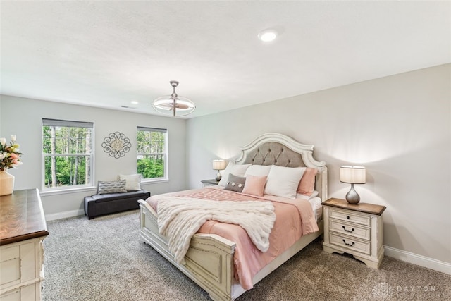 2187 Hamilton Rd, Lebanon, OH 45036 - bedroom featuring carpet floors, recessed lighting, and baseboards