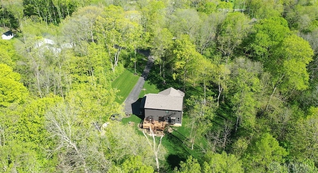 2187 Hamilton Rd, Lebanon, OH 45036 - drone / aerial view featuring a wooded view