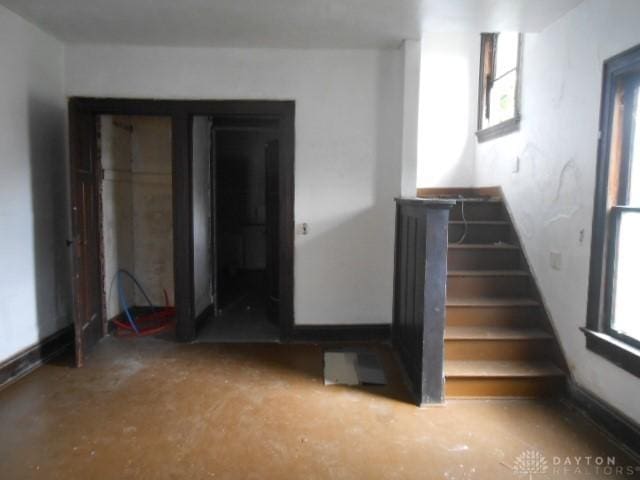 interior space with concrete flooring