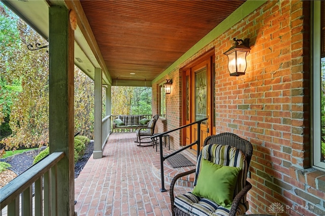exterior space featuring covered porch