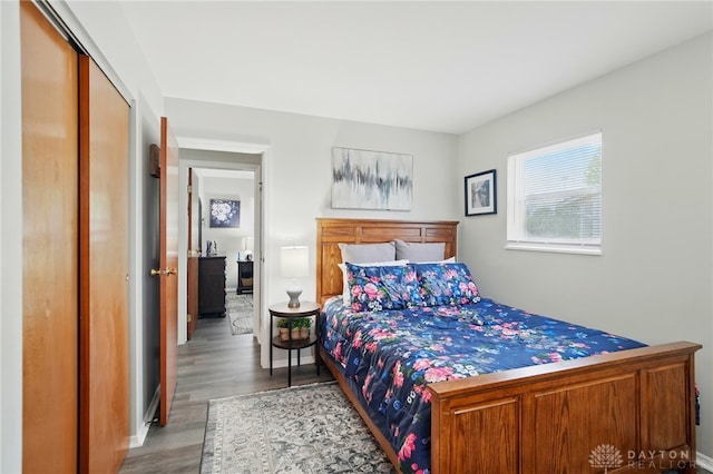 317 Ironwood Dr, West Carrollton, OH 45449 - bedroom with wood finished floors and a closet