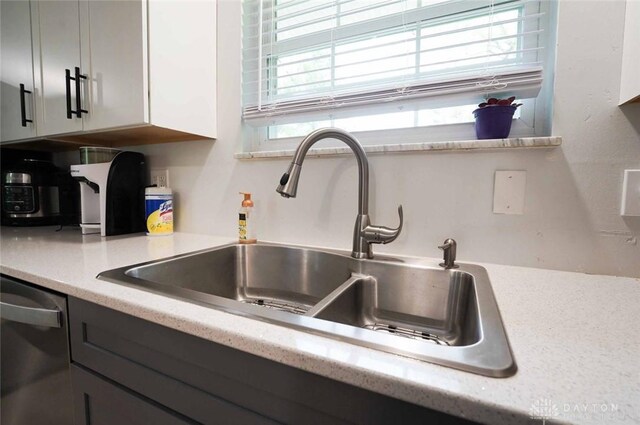 403 W Rahn Rd, Dayton, OH 45429 - interior details with white cabinetry, a sink, and dishwasher