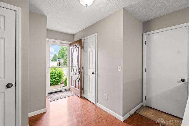 2750 Twin Lakes Dr, Troy, OH 45373 - foyer with wood finished floors, baseboards, and a textured ceiling