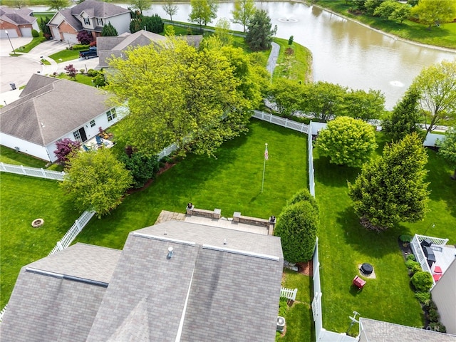 2750 Twin Lakes Dr, Troy, OH 45373 - aerial perspective of suburban area featuring a large body of water