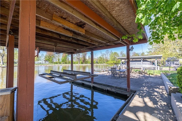 10125 Seminole Shore Dr, Huntsville, OH 43324 - dock area with boat lift and a water view