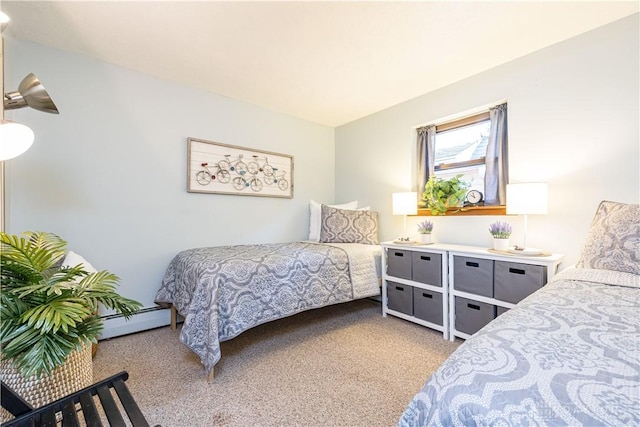 10125 Seminole Shore Dr, Huntsville, OH 43324 - carpeted bedroom with a baseboard radiator