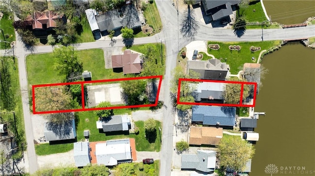 10125 Seminole Shore Dr, Huntsville, OH 43324 - drone / aerial view with a water view and a residential view