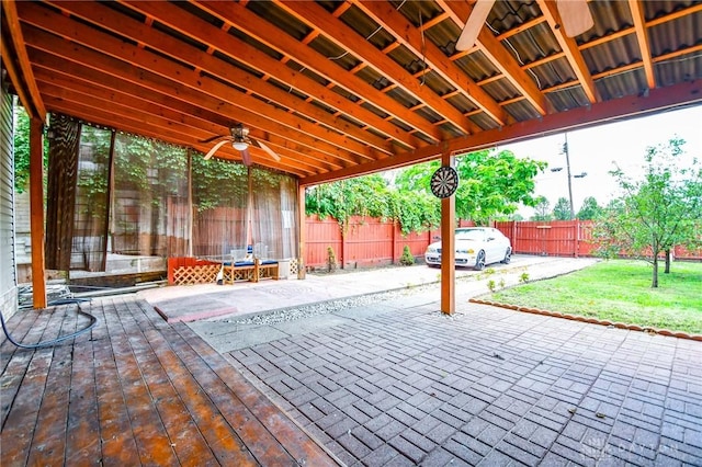 221 Linden Ave, Dayton, OH 45403 - view of patio featuring a wooden deck and a fenced backyard