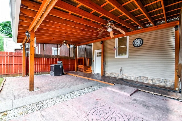 221 Linden Ave, Dayton, OH 45403 - view of patio with a ceiling fan